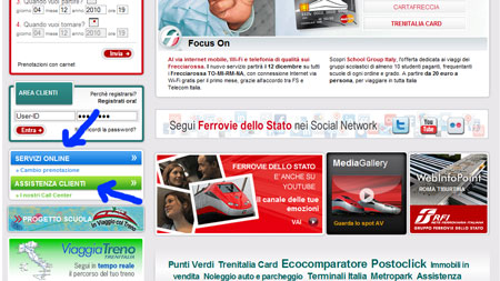 Assistenza clienti Trenitalia