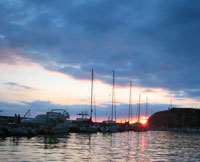 alba sul porto di Cetraro