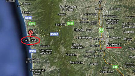 mappa calabria tirrenica