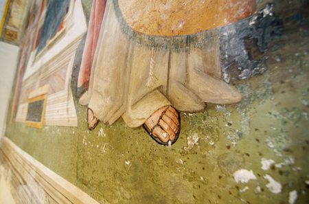 Particolare affresco San Francesco a Monte Ripido di Perugia