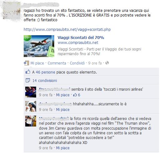 condivisione su facebook condivisione su facebook