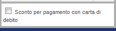 Sconto Carta Debito