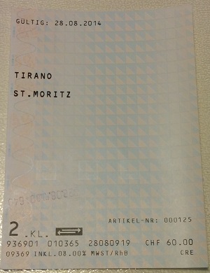 Biglietto Bernina Express