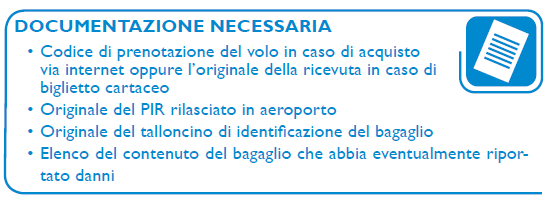 Documenti necessari in caso di danneggiamento