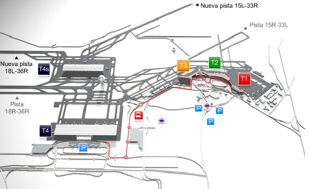 Madrid airport map