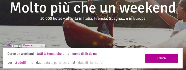 Weekendesk form ricerca