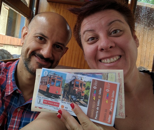 a bordo antico treno di soller