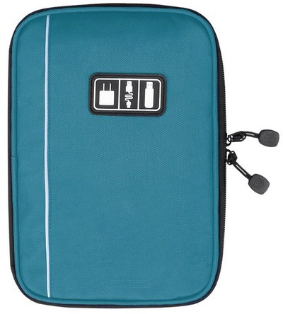 OrgaWise Organizer Cavi da Viaggio Accessori Custodia Cavi Tre Strati Borsa  Porta Cavi per Carry Fotocamera,Ipad e Scheda di Memoria con Set di 2