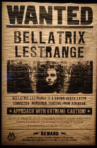 Harry Potter a Milano - manifesto Bellatrix